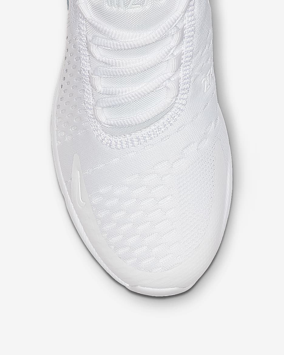 Nike air max 27 white and silver discount